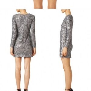 XL Slate & Willow Sequin Dress Sleeves Sequin Silver Aileen Silver